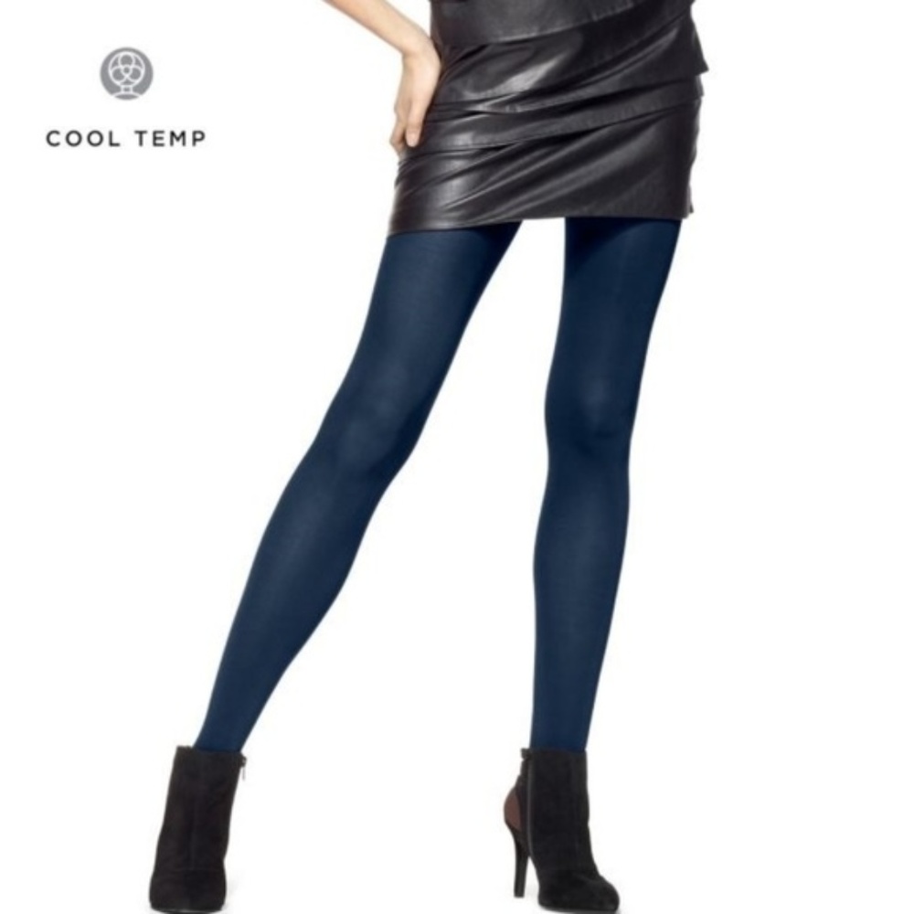 NIB Hue Cool Temp Control top Black Tights 15832